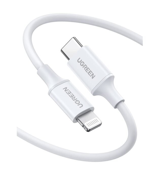 2_1732706795.jpg Ugreen USB C To Lightning M/M Cable Rubber Shell 60W 1M White