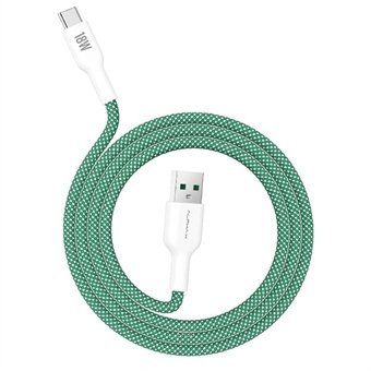 311446_1.jpg ALPHA·X ALUSB 2C Data Cable USB A to Type C 1.2m Braided Cable Heat Protection (Green)