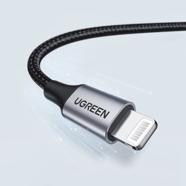 UGREEN_2024_11_28T105217_397_1732766475.png Ugreen USB A To Lightning Cable Alu Case with Braided 1.5M Black